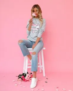 Heartbreaker Cotton Blend Raglan Pullover - FINAL SALE -clothes Sales heartbreakercottonblendraglanpullover24