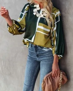 Idra Printed Satin Blouse - FINAL SALE -clothes Sales idraprintedsatinblouse29