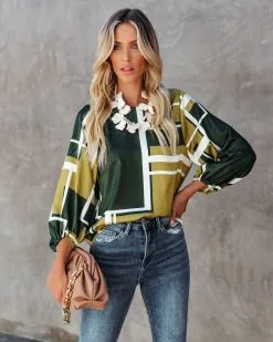 Idra Printed Satin Blouse - FINAL SALE -clothes Sales idraprintedsatinblouse32