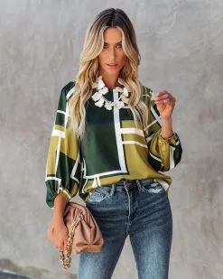 Idra Printed Satin Blouse - FINAL SALE -clothes Sales idraprintedsatinblouse33