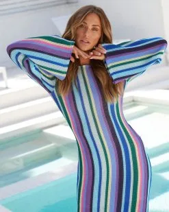 Islas Knit Stripe Maxi Dress -clothes Sales islasknitstripemaxidress100