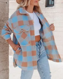 ENDL-001 Jackie Plaid Oversized Shacket - FINAL SALE -clothes Sales jackieplaidoversizedshacket118