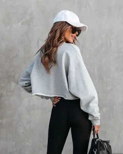 Janice Cotton Long Sleeve Top - Heather Grey - FINAL SALE -clothes Sales janicecottonlonglseevetopheathergrey37