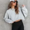 Janice Cotton Long Sleeve Top - Heather Grey - FINAL SALE
