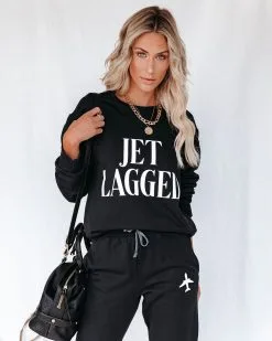 Jet Lagged Cotton Blend Sweatshirt