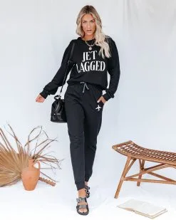 Jet Lagged Cotton Blend Sweatshirt -clothes Sales jetlaggedcottonblendsweatshirtandpocketedjoggers2 b96cf98f e35c 4025 83db c80be6be4e0b