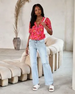 SALT-001 Kaliana Floral Flutter Sleeve Bodysuit - FINAL SALE 9 SALT-001 Kaliana Floral Flutter Sleeve Bodysuit - FINAL SALE -clothes Sales kalianafloralfluttersleevebodysuit0546