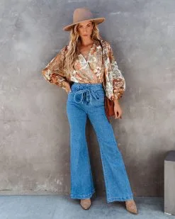 SALT-001 Kathy Floral Drape Bodysuit - FINAL SALE -clothes Sales kathyfloraldrapebodysuit2