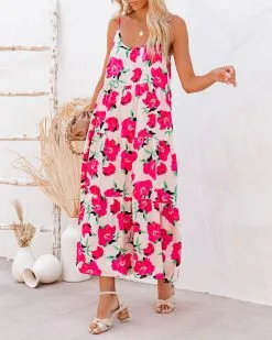 TCEC-001 Koa Pocketed Floral Tiered Midi Dress - FINAL SALE 11 TCEC-001 Koa Pocketed Floral Tiered Midi Dress - FINAL SALE -clothes Sales koapocketedfloraltieredmiddidress19