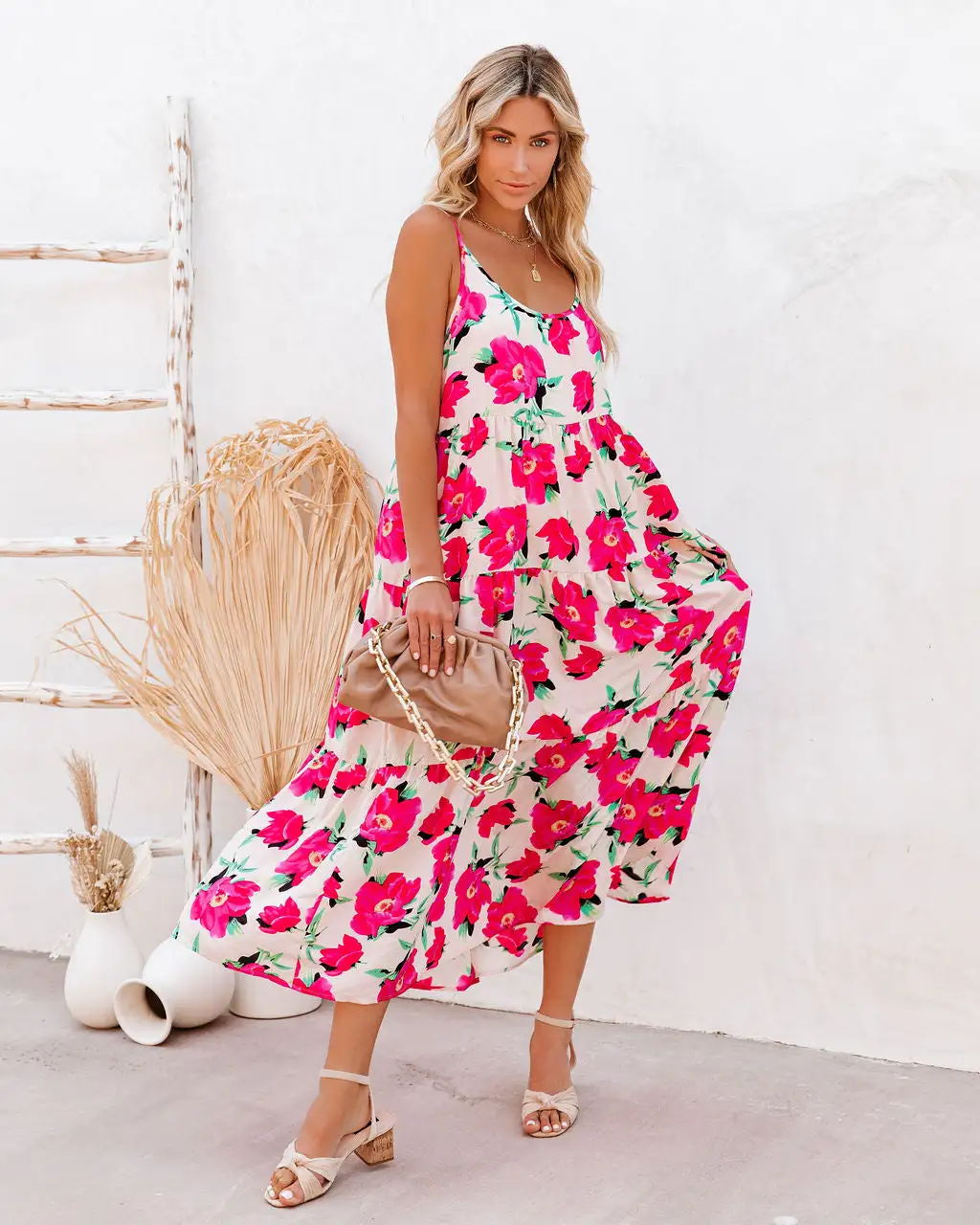 TCEC-001 Koa Pocketed Floral Tiered Midi Dress - FINAL SALE 9 TCEC-001 Koa Pocketed Floral Tiered Midi Dress - FINAL SALE - Image 9