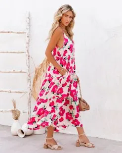 TCEC-001 Koa Pocketed Floral Tiered Midi Dress - FINAL SALE 15 TCEC-001 Koa Pocketed Floral Tiered Midi Dress - FINAL SALE -clothes Sales koapocketedfloraltieredmiddidress5