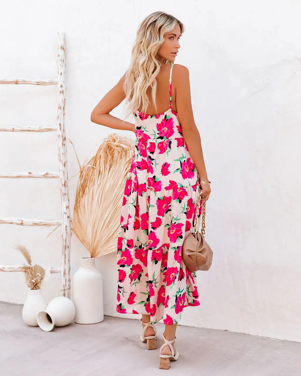 TCEC-001 Koa Pocketed Floral Tiered Midi Dress - FINAL SALE 2 TCEC-001 Koa Pocketed Floral Tiered Midi Dress - FINAL SALE - Image 2