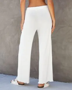 VINT-001 Laguna Waves Ribbed Pocketed Pants - White -clothes Sales laugnawavesribbedhoodedzipupsweatshirtandpantswhite1771