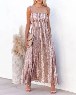 Lilyanne Floral Smocked Tie Strap Maxi Dress - Blush Multi - LAST CHANCE 10 Lilyanne Floral Smocked Tie Strap Maxi Dress - Blush Multi - LAST CHANCE -clothes Sales lilyannafloralsmockedtiestrapmaxidressblushmulti120
