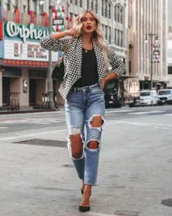 FORE-001 Lincoln Pocketed Houndstooth Tweed Blazer - SALE 10 FORE-001 Lincoln Pocketed Houndstooth Tweed Blazer - SALE -clothes Sales lincolnhoundstoothtweedblazer12