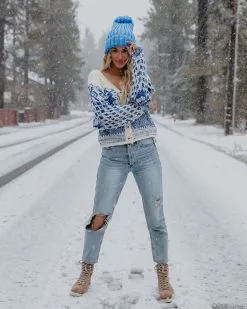 Little Dreamer Button Front Knit Cardigan - Blue - FINAL SALE -clothes Sales littledreamerbuttonfrontknitcardiganblue19