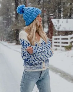 Little Dreamer Button Front Knit Cardigan - Blue - FINAL SALE -clothes Sales littledreamerbuttonfrontknitcardiganblue2