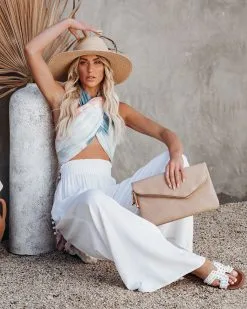 OLIV-001 Lively Linen Blend Smocked Pants - Off White - FINAL SALE -clothes Sales livelylinenblendsmockedpantsoffwhite81