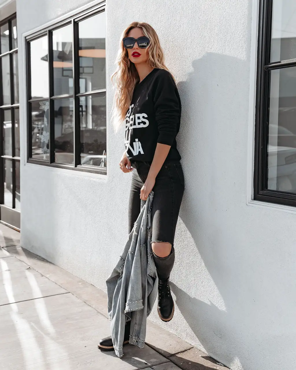 Los Angeles California Cotton Blend Sweatshirt - FINAL SALE 5 Los Angeles California Cotton Blend Sweatshirt - FINAL SALE - Image 5