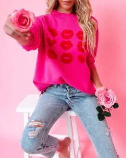 Love At First Sight Knit Sweater - Pink - FINAL SALE -clothes Sales loveatfirstsightknitsweaterpink16