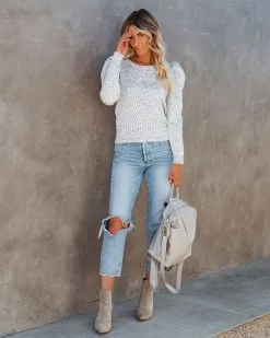 Maci Cotton Blend Puff Sleeve Sweater - LAST CHANCE -clothes Sales macicottonblendpufflseevesweater5