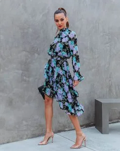 Maddox Floral Asymmetrical Midi Dress - FINAL SALE 8 Maddox Floral Asymmetrical Midi Dress - FINAL SALE -clothes Sales maddoxfloralasymmetricalmididress62