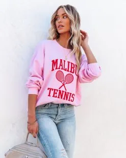 Malibu Tennis Cotton Blend Sweatshirt - FINAL SALE