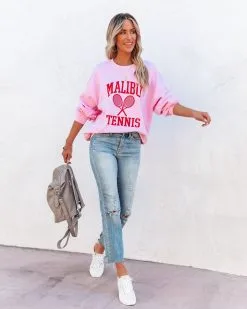 Malibu Tennis Cotton Blend Sweatshirt - FINAL SALE 17 Malibu Tennis Cotton Blend Sweatshirt - FINAL SALE -clothes Sales malibutenniscottonblendsweatshirt34