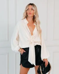 ENDL-001 Mari Pocketed High Rise Faux Leather Shorts - Black - FINAL SALE -clothes Sales maripocketedhighrisefauxleathershortsblack27