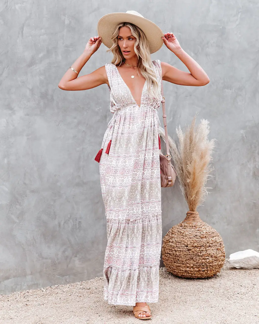 Mary Printed Tassel Tie Maxi Dress - FINAL SALE 10 Mary Printed Tassel Tie Maxi Dress - FINAL SALE - Image 10