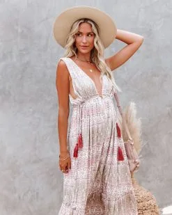 Mary Printed Tassel Tie Maxi Dress - FINAL SALE 15 Mary Printed Tassel Tie Maxi Dress - FINAL SALE -clothes Sales maryprintedtasseltiemaxidress51