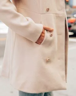 ENTR-001 Meghan Pocketed Peacoat - Ecru - FINAL SALE 11 ENTR-001 Meghan Pocketed Peacoat - Ecru - FINAL SALE -clothes Sales meghanpocketedpeacoatecru13