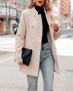 ENTR-001 Meghan Pocketed Peacoat - Ecru - FINAL SALE 13 ENTR-001 Meghan Pocketed Peacoat - Ecru - FINAL SALE -clothes Sales meghanpocketedpeacoatecru19