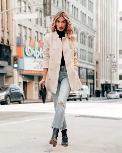 ENTR-001 Meghan Pocketed Peacoat - Ecru - FINAL SALE 15 ENTR-001 Meghan Pocketed Peacoat - Ecru - FINAL SALE -clothes Sales meghanpocketedpeacoatecru26