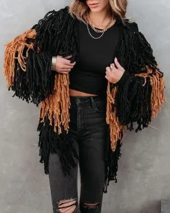 Menlo Knit Fringe Colorblock Cardigan - FINAL SALE -clothes Sales menloknitfringecolorblockcardigan111