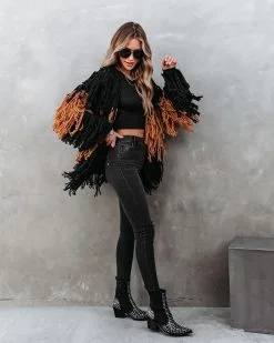 Menlo Knit Fringe Colorblock Cardigan - FINAL SALE -clothes Sales menloknitfringecolorblockcardigan24