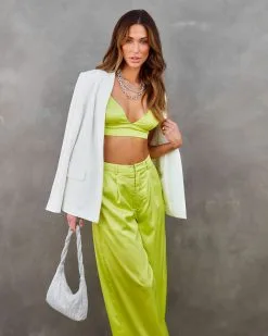 IDEM-001 Miami Nights Satin Pocketed Wide Leg Pants - Lime 13 IDEM-001 Miami Nights Satin Pocketed Wide Leg Pants - Lime -clothes Sales miaminightssatinscrunchstrapcroptoplimeandpants 142