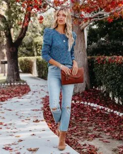 Millie Puff Sleeve Speckled Knit Sweater - FINAL SALE 14 Millie Puff Sleeve Speckled Knit Sweater - FINAL SALE -clothes Sales milliepuffsleevespeckledknitsweater13