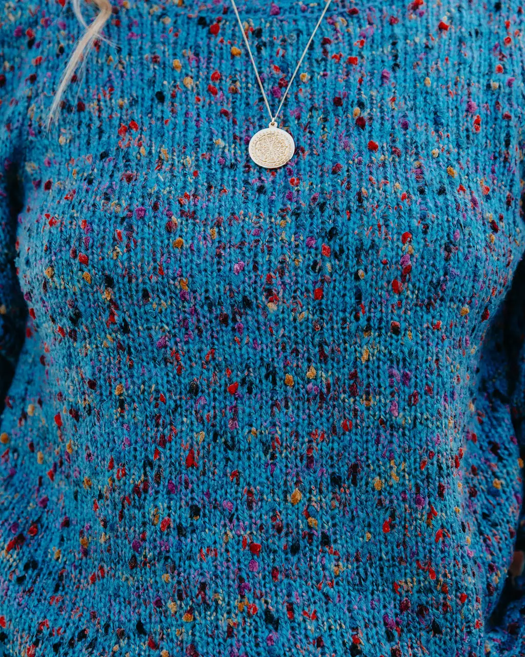 Millie Puff Sleeve Speckled Knit Sweater - FINAL SALE 4 Millie Puff Sleeve Speckled Knit Sweater - FINAL SALE - Image 4