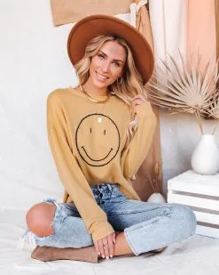 More Smiles Cotton Blend Embroidered Pullover - FINAL SALE