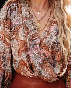 SALT-001 Natalie Paisley Balloon Sleeve Bodysuit - FINAL SALE -clothes Sales nataliepaisleybaloonsleevebodysuit110