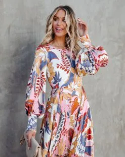 OLIV-001 Never Too Much Printed Open Back Maxi Dress - FINAL SALE -clothes Sales nevertoomuchprintedopenbackmaxidress25