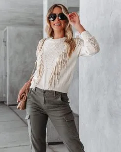 Nigel Fringe Knit Sweater - Ivory - FINAL SALE 12 Nigel Fringe Knit Sweater - Ivory - FINAL SALE -clothes Sales nigelfringeknitsweaterivory33