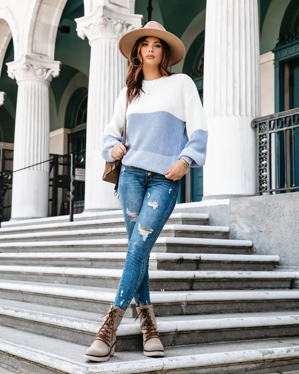 Novalee Knit Striped Colorblock Pullover Sweater - FINAL SALE 3 Novalee Knit Striped Colorblock Pullover Sweater - FINAL SALE - Image 3