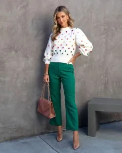 DAVI-001 On The Bright Side Knit Pom Sweater - Cream/Multi - FINAL SALE 9 DAVI-001 On The Bright Side Knit Pom Sweater - Cream/Multi - FINAL SALE -clothes Sales onthebrightsideknitpomsweatercreammulti 32