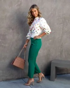 DAVI-001 On The Bright Side Knit Pom Sweater - Cream/Multi - FINAL SALE 13 DAVI-001 On The Bright Side Knit Pom Sweater - Cream/Multi - FINAL SALE -clothes Sales onthebrightsideknitpomsweatercreammulti 61