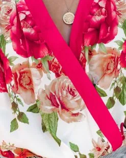 SALT-001 Palm Desert Floral Drape Bodysuit - Ivory - LAST CHANCE -clothes Sales palmdesertfloraldrapebodysuitivory86