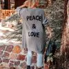 Peace And Love Knit Cardigan - Charcoal - FINAL SALE