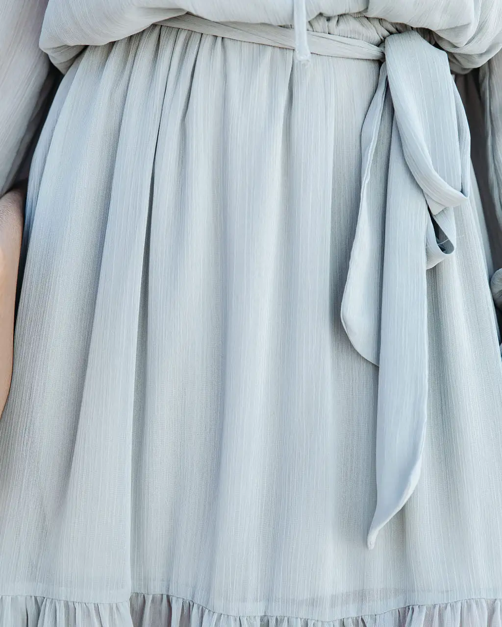 Peacekeeper Off The Shoulder Midi Dress - Soft Sage - FINAL SALE 4 Peacekeeper Off The Shoulder Midi Dress - Soft Sage - FINAL SALE - Image 4