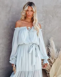 Peacekeeper Off The Shoulder Midi Dress - Soft Sage - FINAL SALE 14 Peacekeeper Off The Shoulder Midi Dress - Soft Sage - FINAL SALE -clothes Sales peacekeeperofftheshouldermididresssoftsage37